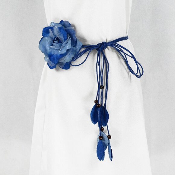 Ladies Bohemian Style Waist Belt Delicate Flower Decors Braided Belt Dress🌻 - Picture 3 of 9